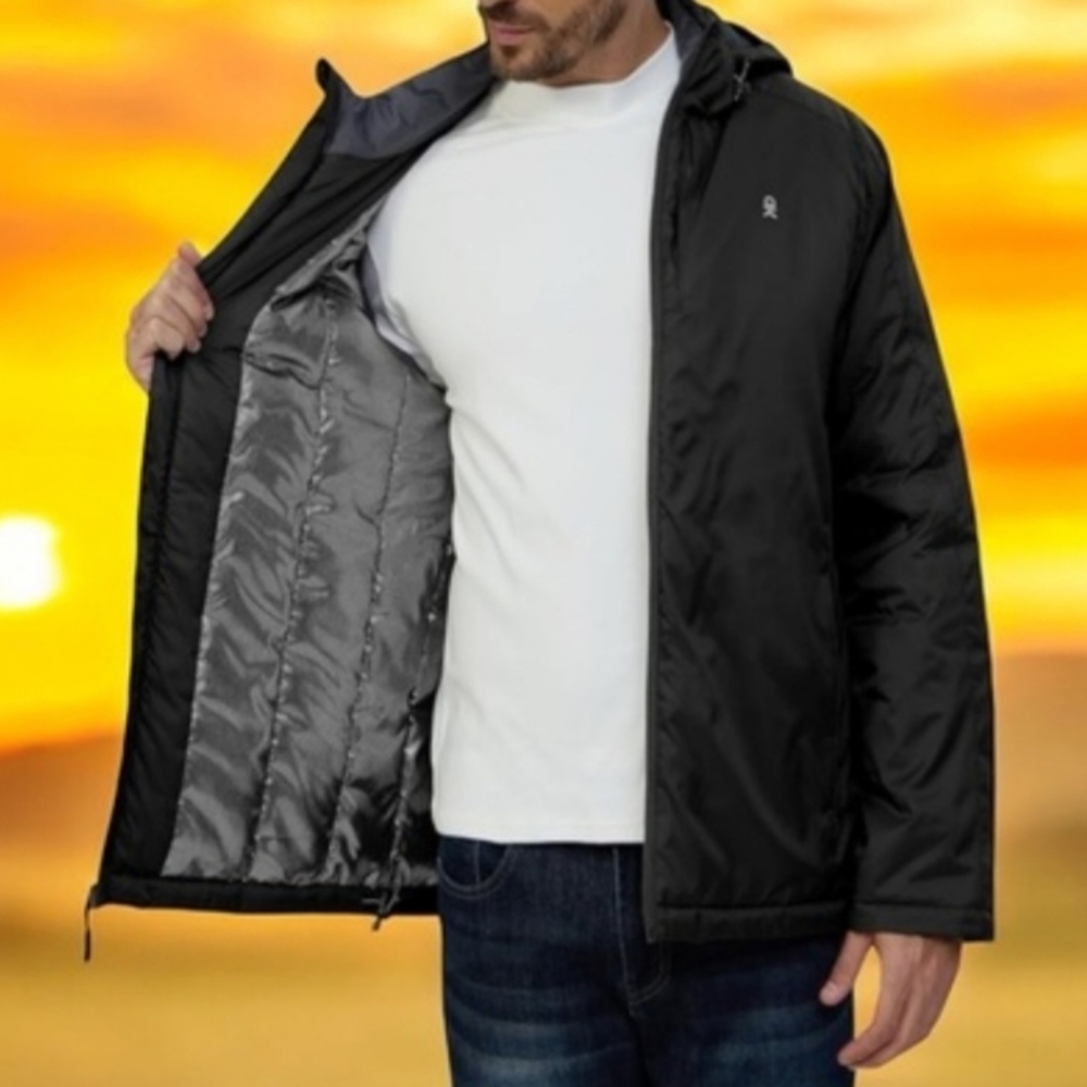 Insulated Heated Men's Black Jacket size XL does NOT include a battery pack NWOT